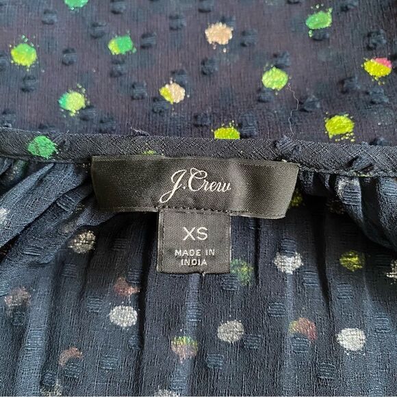 J. crew sheer Polka Dot Top Size XS - Picture 4 of 6